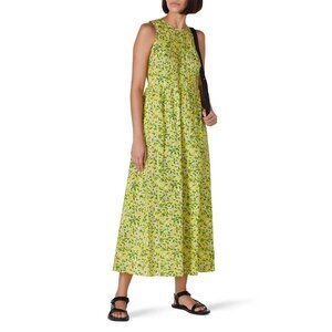 Banjanan Maurice Yellow Floral Print Sleeveless Maxi Dress Women's Size X-Large